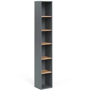 Produktbild für Badregal Vicco Viktor, aus Holz, anthrazit / goldkraft eiche