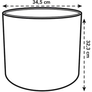 Produktbild für Übertopf elho B.for Soft, anthrazit, Ø 35 x 32 cm