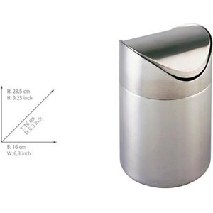 Produktbild für Mülleimer Wenko Otranto, silber