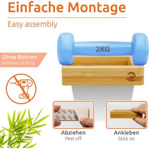 Produktbild für Toilettenpapierhalter ECENCE ohne Bohren, braun
