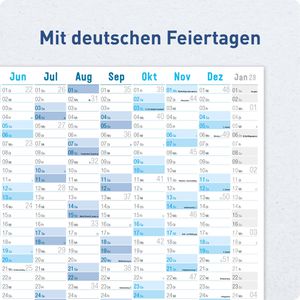 Produktbild für Plakatkalender Häfft 11432-4, Blau gefalzt, Jahr 2027