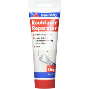 Baufan Spachtelmasse 020425, Rauhfaser Reparatur, weiß, für Wände, Innenbereich, 330g