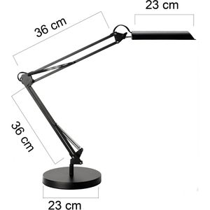 Produktbild für Schreibtischlampe Unilux Swingo, schwarz, LED, dimmbar