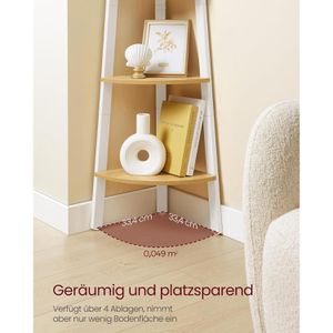 Produktbild für Bücherregal Vasagle LLS034Y70, weiß / eiche