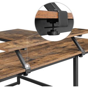 Produktbild für Schreibtisch Vasagle LWD56X, braun / schwarz