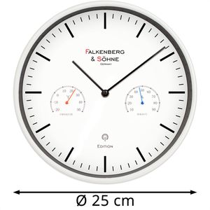 Produktbild für Wanduhr Falkenberg&amp;Söhne Kunststoff, analog, Funkuhr