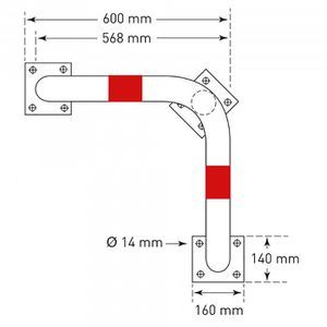 Produktbild für Rammschutzbügel Moravia für Außen, Stahl verzinkt