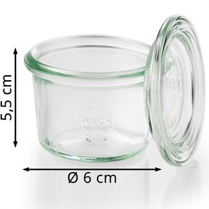 Produktbild für Einmachglas APS Weck-Glas, mit Glasdeckel