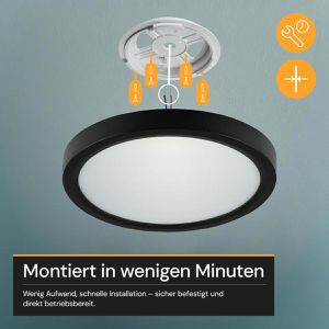 Produktbild für LED-Panel Enovalite ELED300216, schwarz, Ø 30 cm