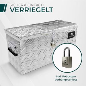 Produktbild für Deichselbox CargoVA Gr. M, aus Aluminium Riffelblech
