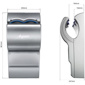 Produktbild für Händetrockner Dyson Airblade AB14, Jet-Luftstrom, silber