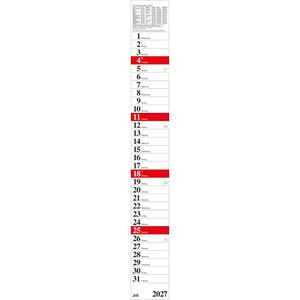 Produktbild für Streifenkalender Korsch 257627, Praktika Rot XXL