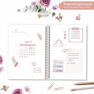 Produktbild für Notizbuch paper&amp;you Spirale Poppy, 7297-4, Karton Softcover