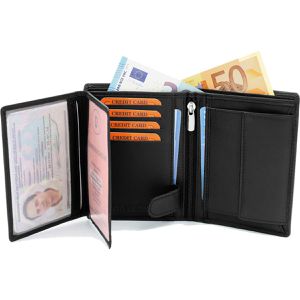 Produktbild für Portemonnaie FaVolmer Phoenix 3, schwarz, aus Echt Leder