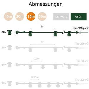 Produktbild für Lichterkette LEDmaxx Illu-30g-v2, innen + außen