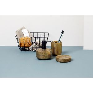 Produktbild für Zahnputzbecher Wenko Rivara, gold, aus Keramik