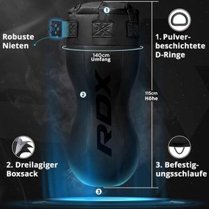 Produktbild für Boxsack RDX-Sports Body Set, gefüllt mit Textilresten, 24 kg