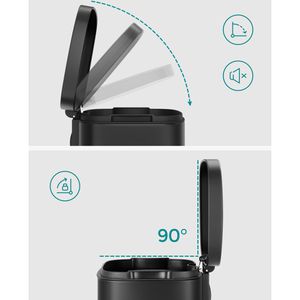 Produktbild für Mülleimer Songmics LTB03BK, schwarz