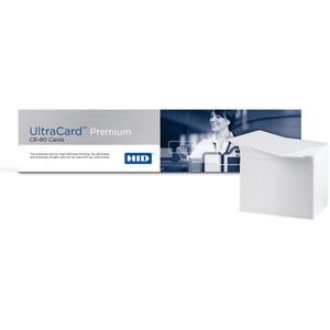 Produktbild für Plastikkarten HID Fargo UltraCard, PVC, blanko, weiß glänzend