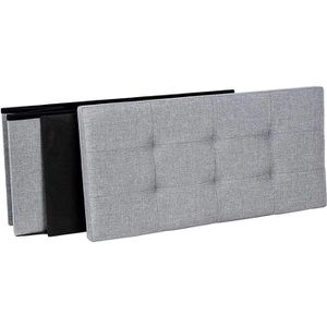 Produktbild für Sitztruhe Songmics hellgrau, 76 x 38 x 38cm