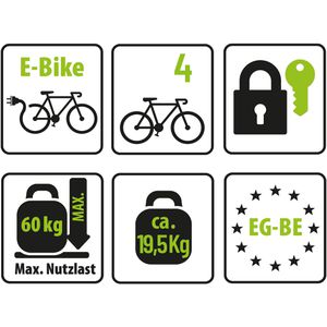 Produktbild für Fahrradträger EUFAB Amber 4, für Anhängerkupplung