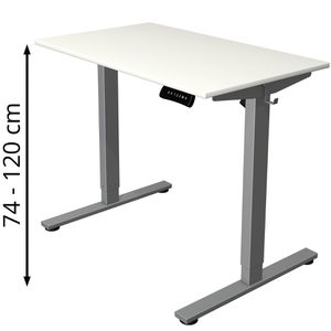 Produktbild für Schreibtisch Kerkmann Move small office, weiß / silber