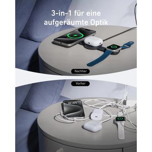 Produktbild für Ladestation Anker MagGo 3in1 faltbar, schwarz