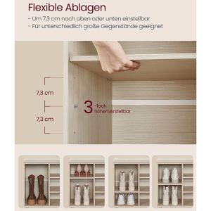 Produktbild für Schuhbank Vasagle LHS009K01, hellbraun, aus Holz
