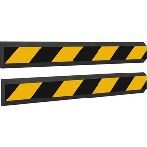 Wandschutz APA gerade, schwarz/gelb