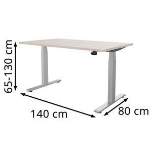 Produktbild für Schreibtisch fm-Büromöbel fouraction akazie / silber