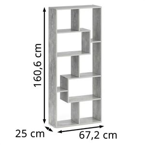 Produktbild für Bücherregal Vicco Noa, grau