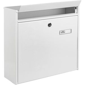 Produktbild für Briefkasten Burg-Wächter 5877 W, weiß, aus Stahl