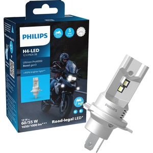 Produktbild für Motorrad-Lampe Philips Ultinon Pro6000 Boost, 5800 Kelvin, H4