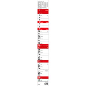 Produktbild für Streifenkalender Korsch 257627, Praktika Rot XXL