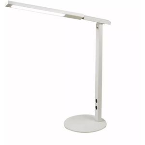 Schreibtischlampe Fabas-Luce Ideal, weiß, LED, dimmbar