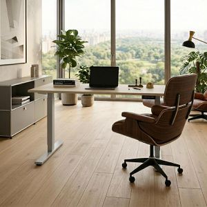 Produktbild für Schreibtisch Kerkmann Move small office, ahorn / silber