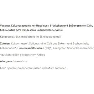Produktbild für Tafelschokolade Birkengold Haselnuss, mit Xylit