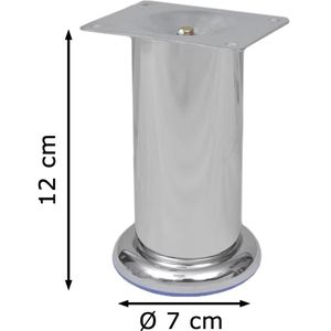 Produktbild für Möbelfuß vidaXL 242158, silber, Metall