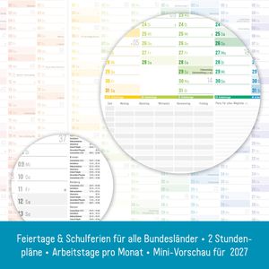 Produktbild für Plakatkalender Häfft 11164-7, Rainbow, 2026/2027