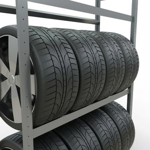 Produktbild für Reifenregal Schulte 20778, silber, für 12 Reifen