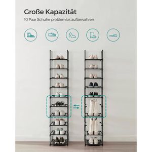 Produktbild für Schuhregal Songmics LSR110B02, aus Metall