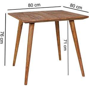 Produktbild für Esstisch Wohnling WL1.966, Sheesham-Massivholz