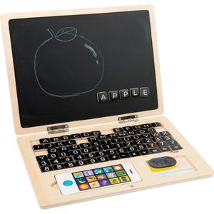 Produktbild für Lernspielzeug small-foot 11193, Holz-Laptop mit Magnet-Tafel