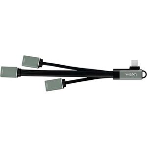 Produktbild für USB-Hub LogiLink UA0361, schwarz / grau