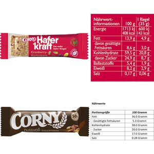 Produktbild für Müsliriegel Corny Bestseller-Box mit 8 Sorten