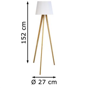 Produktbild für Stehlampe Unilux Tooka LED, braun/weiß, 152 cm