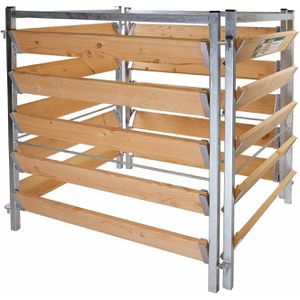 Komposter bellissa 99150 L, natur/ silber, aus Holz und Stahl