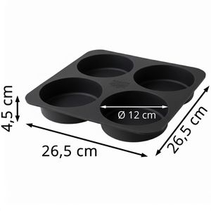 Produktbild für Backform Moritz&amp;Moritz Burger Buns, für 4 Brötchen, Silikon