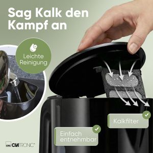 Produktbild für Wasserkocher Clatronic WK 3834, schwarz