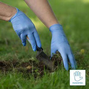 Produktbild für Einmalhandschuhe Arnomed Blue Xtra Strong, blau, 100 Stück